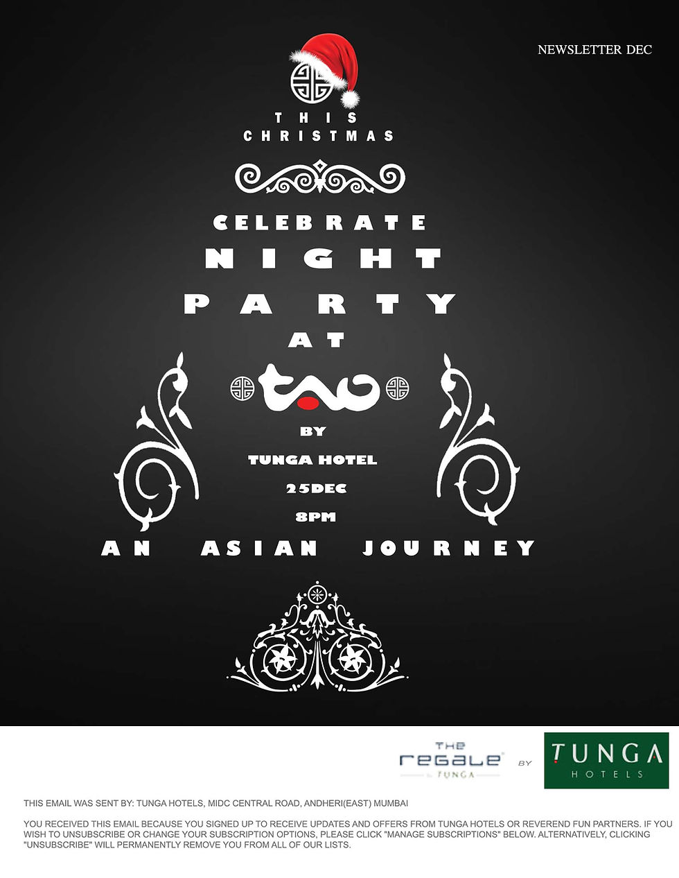 Tunga Restaurant Email Newsletter