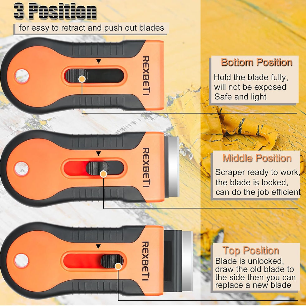Thumbnail: REXBETI Razor Blade Scraper Tool, 2 Pack Razor Scraper with Extra 314Pcs Razor 