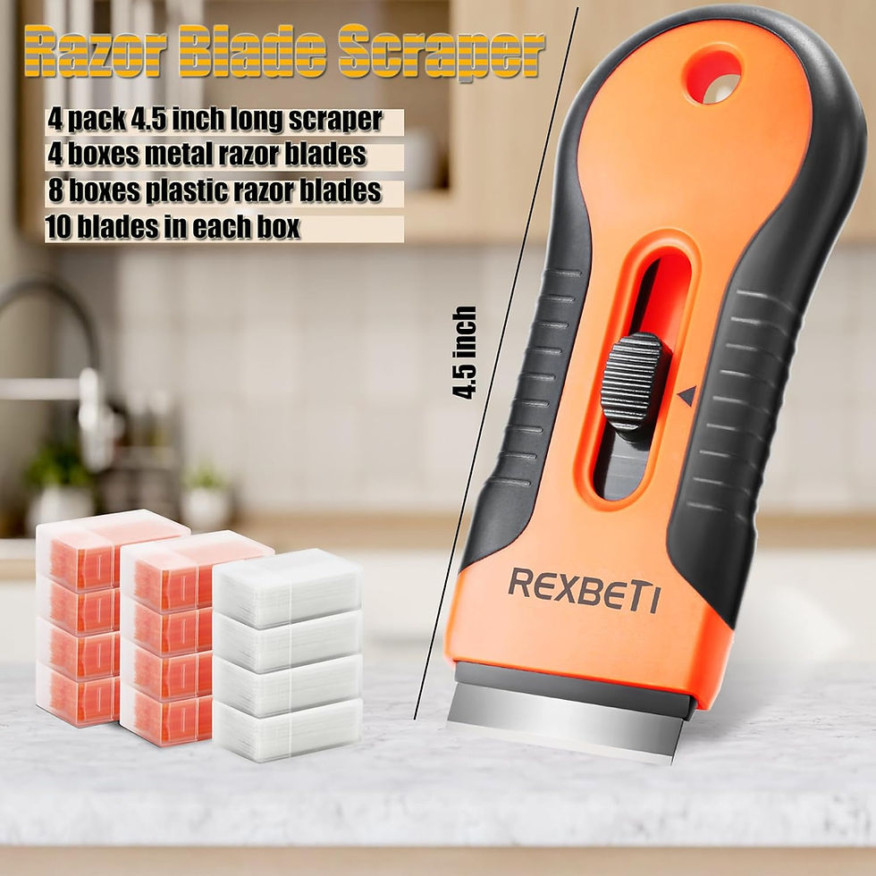 Thumbnail: REXBETI Razor Blade Scraper Tool, 2 Pack Razor Scraper with Extra 314Pcs Razor 