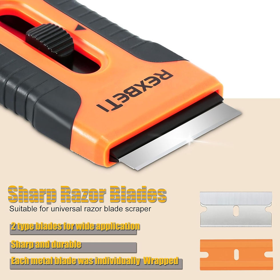 Thumbnail: REXBETI Razor Blade Scraper Tool, 2 Pack Razor Scraper with Extra 314Pcs Razor 