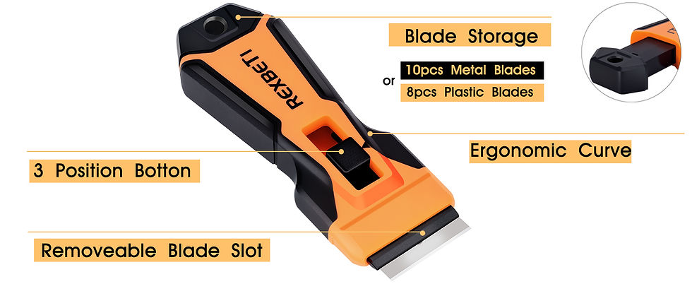 Thumbnail: REXBETI Razor Blade Scraper Tool, 2 Pack Razor Scraper with Extra 314Pcs Razor 