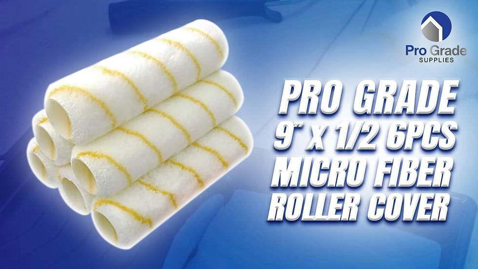 Thumbnail: Pro Grade - Paint Roller Covers - 1/2 X 9 Inch Microfiber 6 Pack