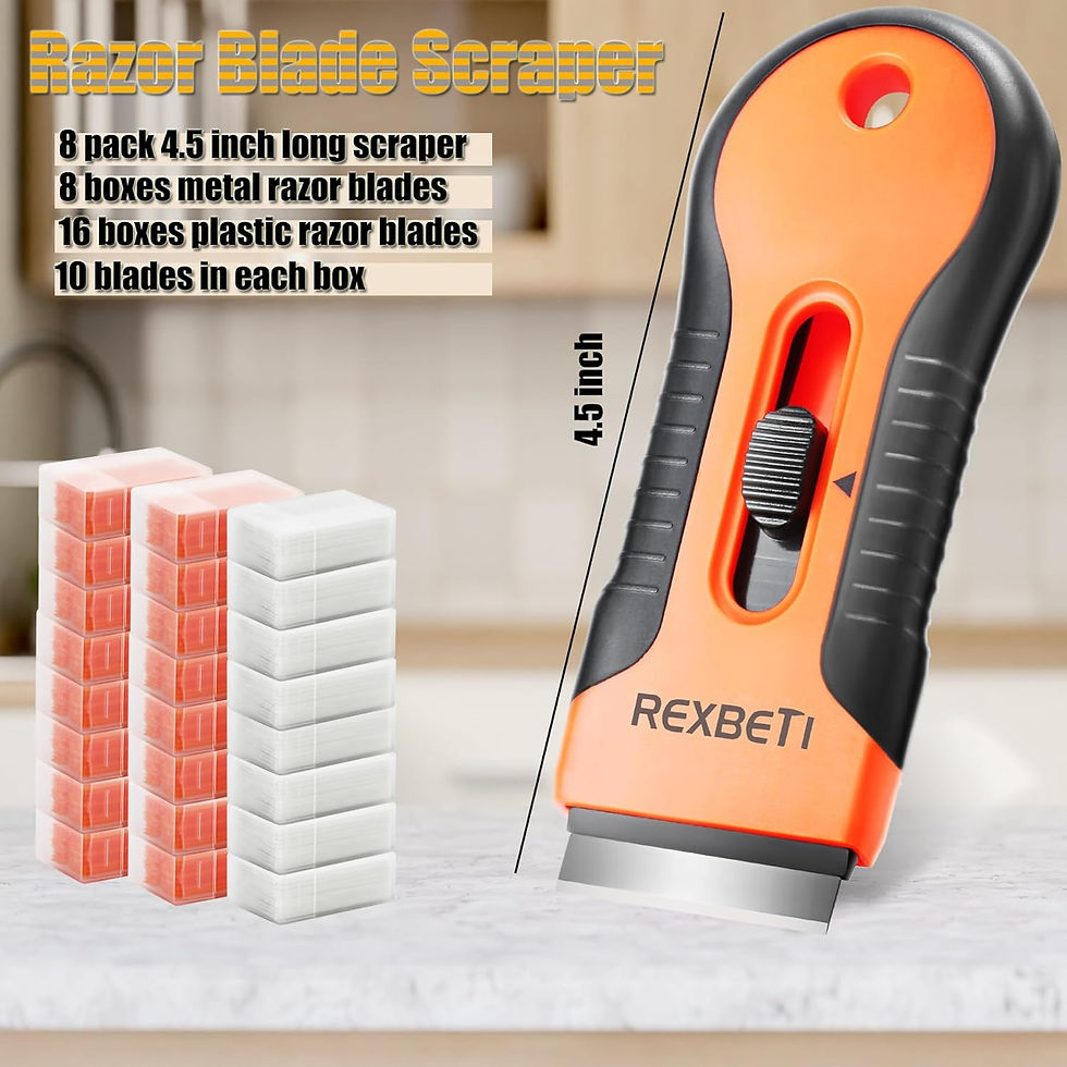 Thumbnail: REXBETI Razor Blade Scraper Tool, 2 Pack Razor Scraper with Extra 314Pcs Razor 