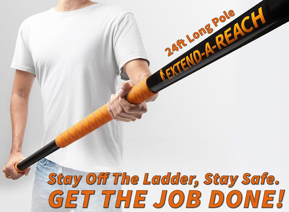 Thumbnail: 1.5-3 ft Long Paint Roller Extension Pole // Multi-Purpose Telescopic Extension