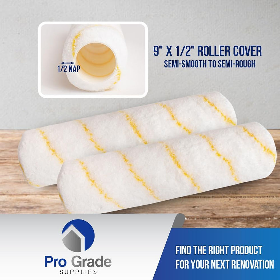 Thumbnail: Pro Grade - Paint Roller Covers - 1/2 X 9 Inch Microfiber 6 Pack
