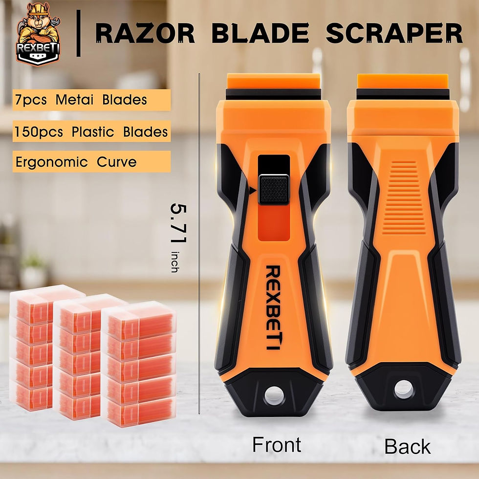 Thumbnail: REXBETI Razor Blade Scraper Tool, 2 Pack Razor Scraper with Extra 314Pcs Razor 