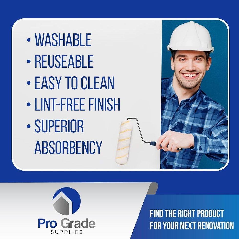 Thumbnail: Pro Grade - Paint Roller Covers - 1/2 X 9 Inch Microfiber 6 Pack