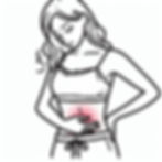 Woman with abdominal pain