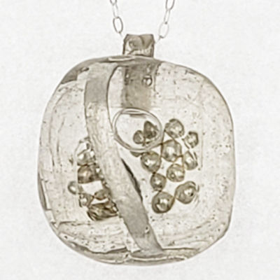 Thumbnail: Silver Square Sectioned Necklace