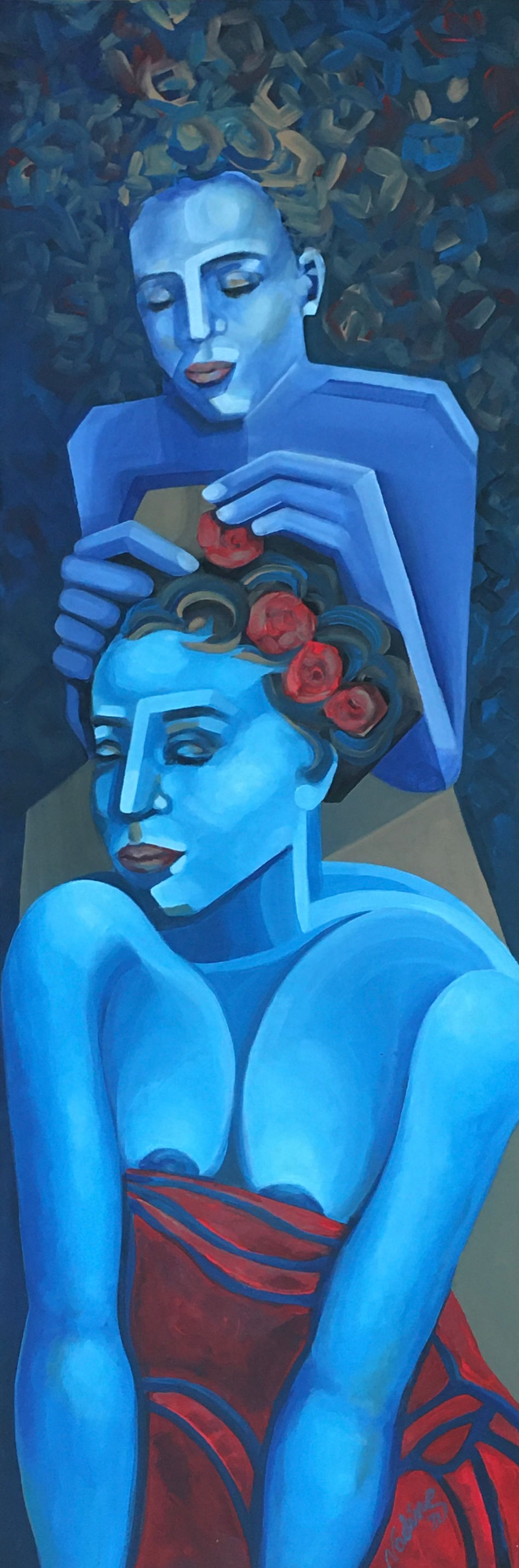 Nadine Anderson Cheng_Bridesmaid Desire_30x90cm_2022_acrylic