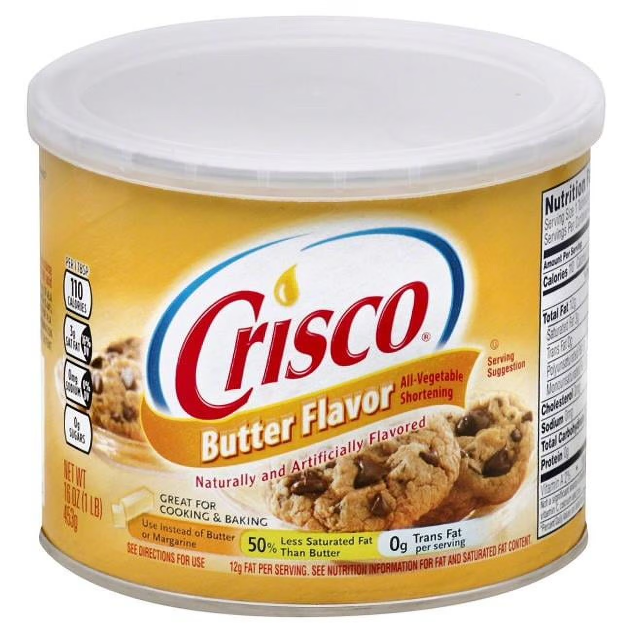 Mỡ trừu thực vật vị bơ Crisco Shortening Butter Flavor All-vegetable 453g