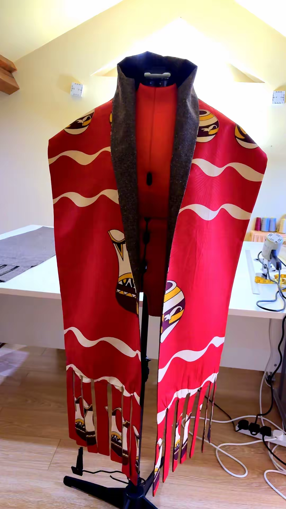 Thumbnail: Wool and print scarf