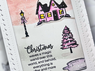 A Soft & Serene Christmas Scene in Pink