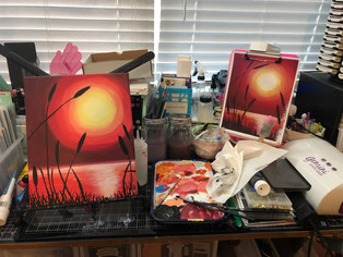 Keep It Colorful: Red Lagoon Painting