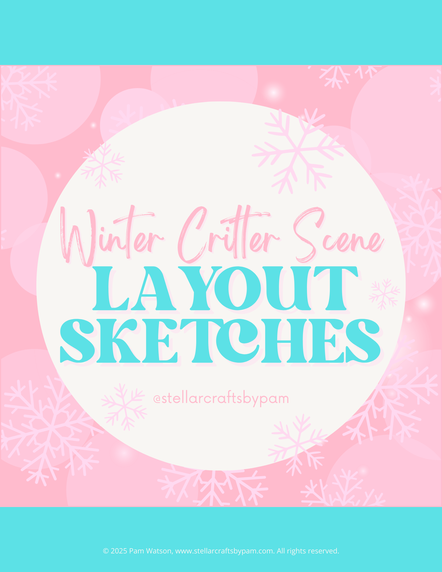 Winter Critter Scene Layout Sketches