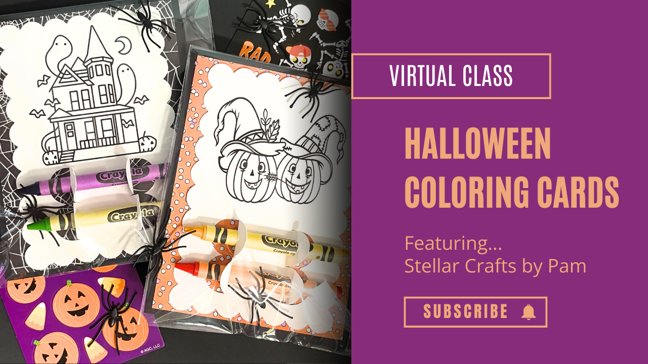 Halloween Coloring Cards for Kids