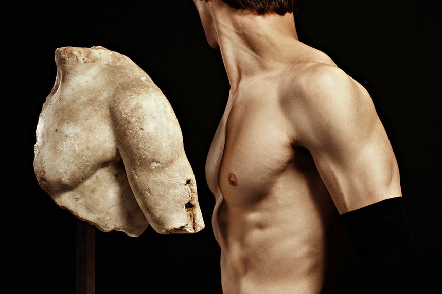 brigitte vincken_heroes 1_frammenti statue classic art museo cahn gallery, museum basel