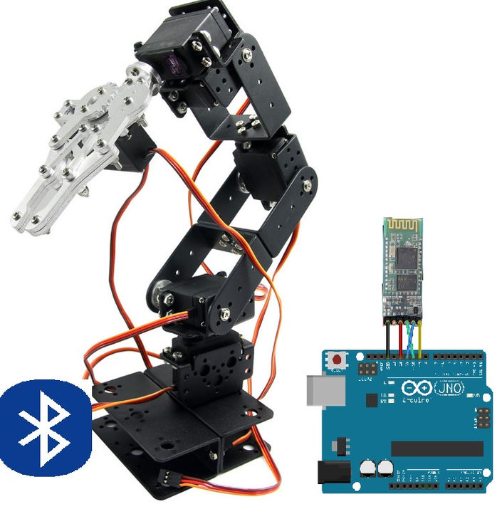 Brazo Robótico: Control Bluetooth de Android con Arduino