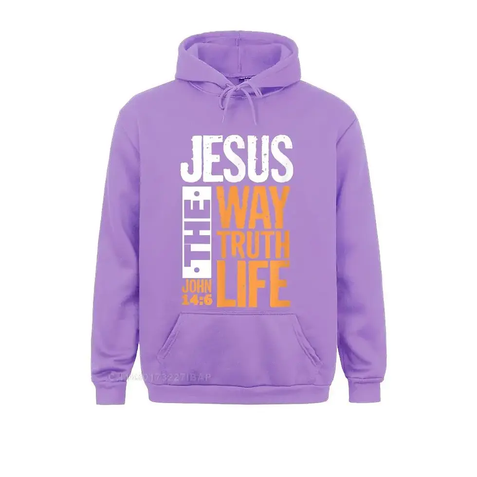 Thumbnail: Jesus the Way Truth Life John Christian Bible Verse Hooded Pullover