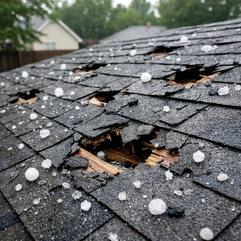 Hail Damage Waco roofs