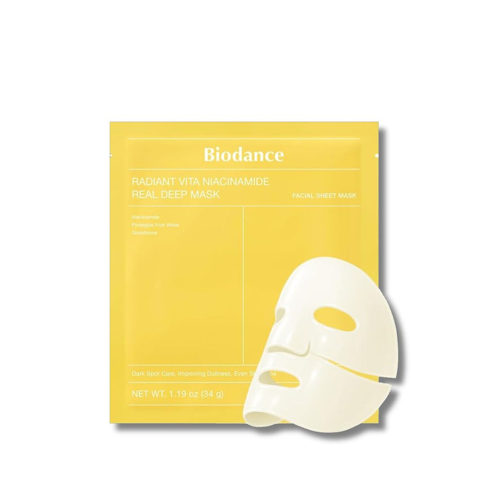 BIODANCE Radiant Vita Niacinamide Real Deep masque hydrogel pour hydrater et apporter de l'éclat