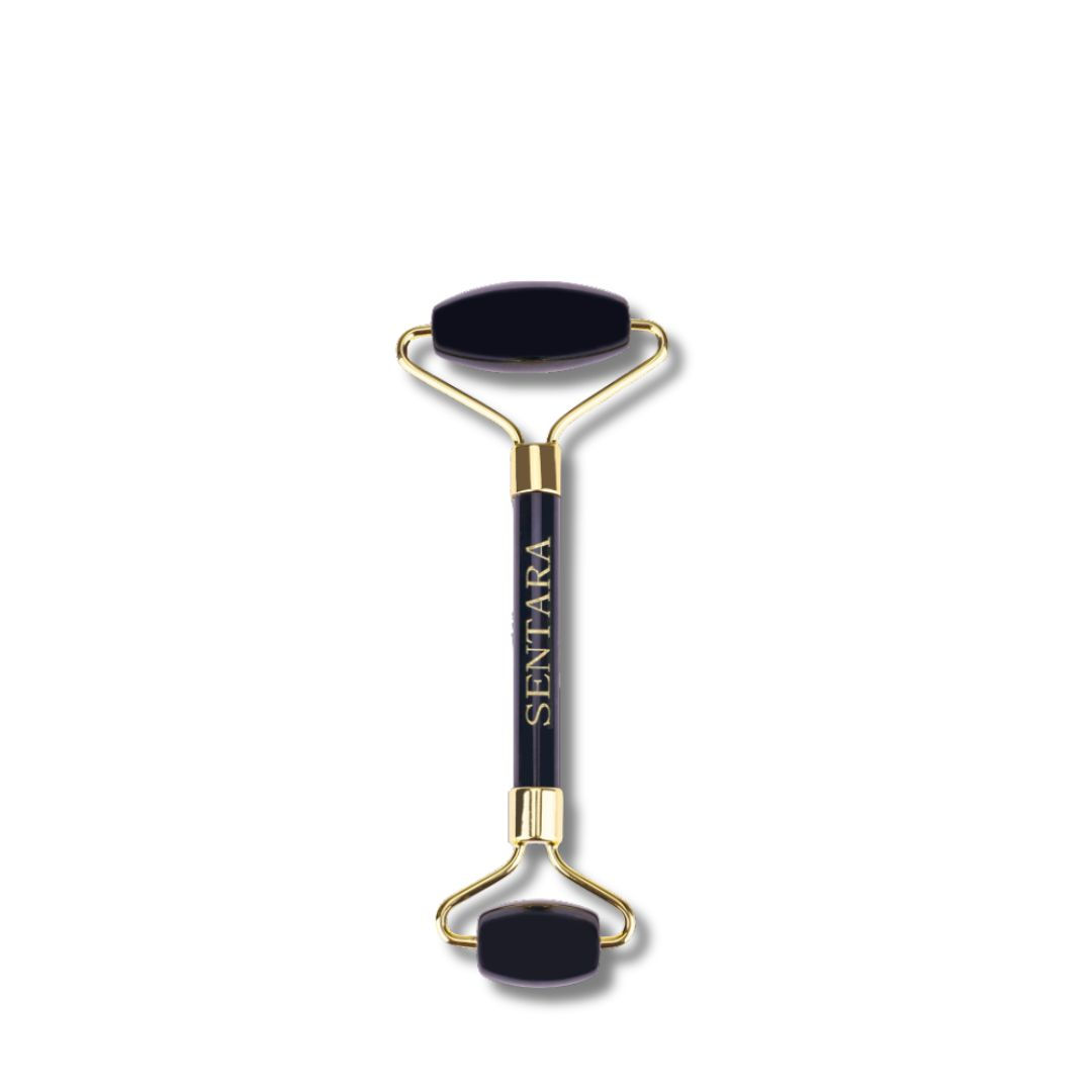 SENTARA Face Roller - outil de massage en pierre Obsidienne Noire
