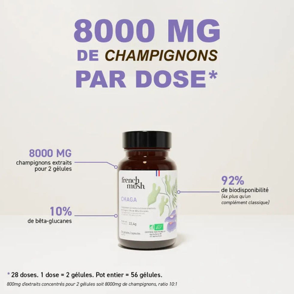 Miniature : FRENCH MUSH - Le Chaga - complément alimentaire bio formulé à partir de chaga