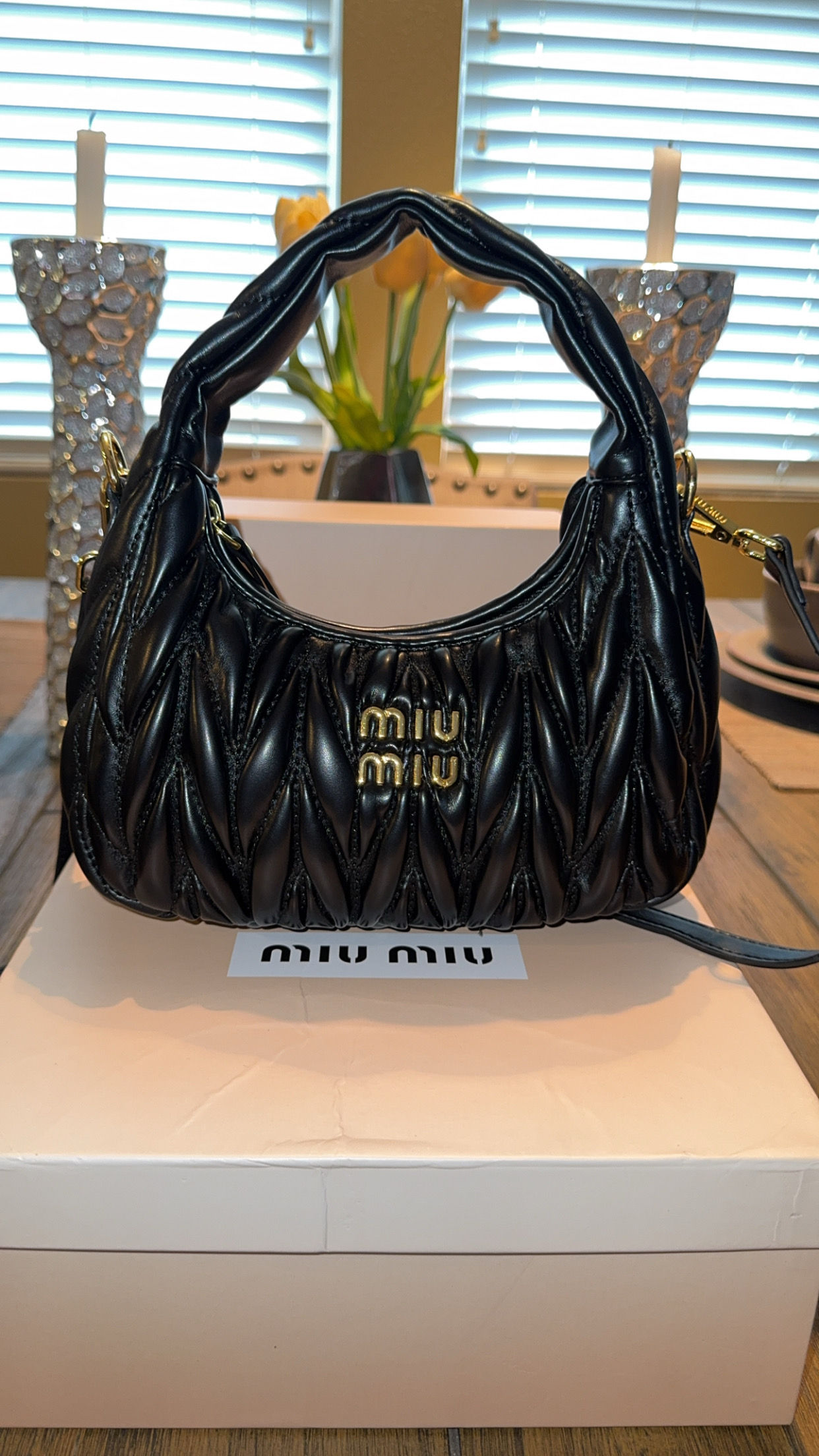Mui Mui Hobo Bag Black