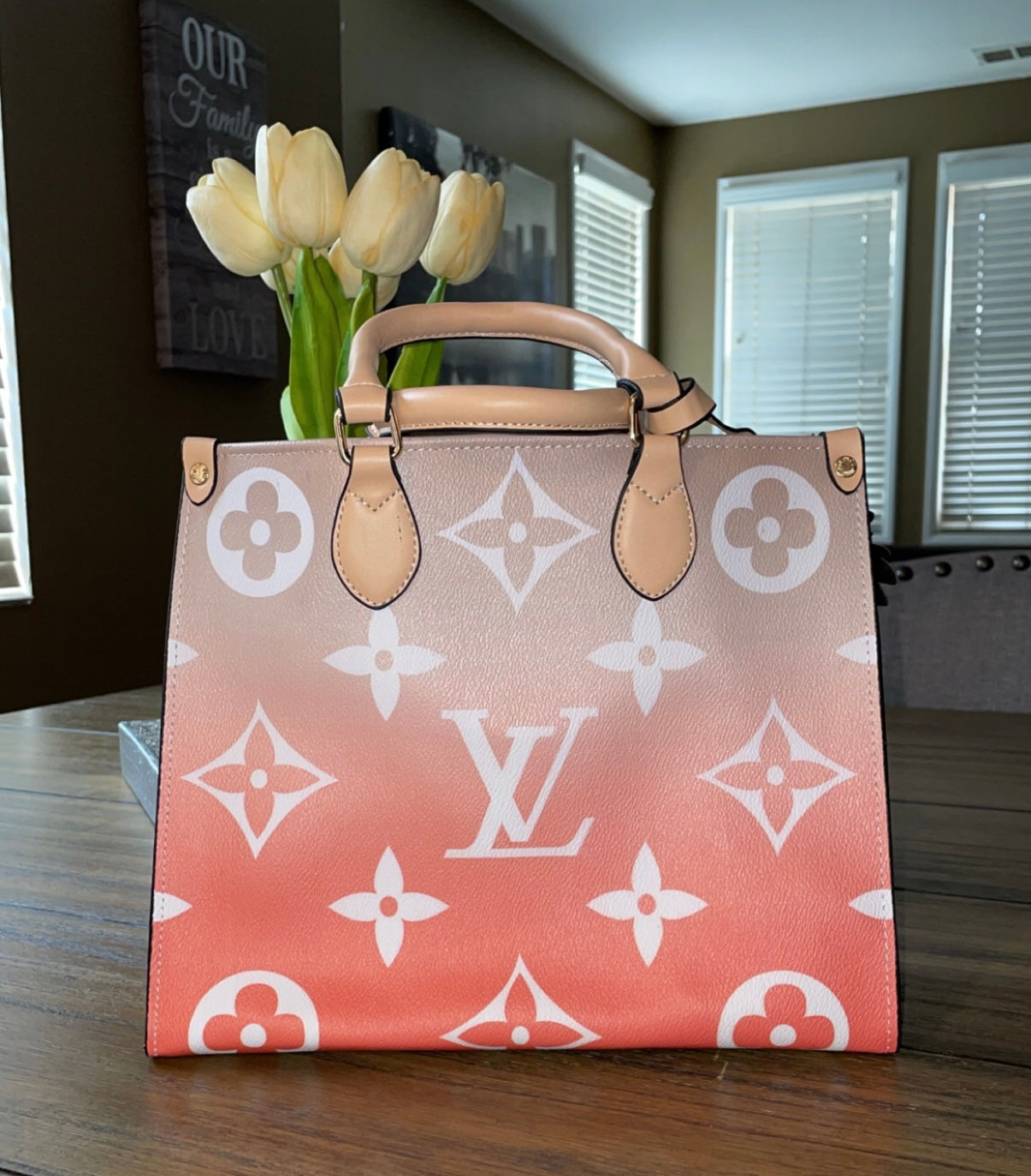 LV Midi Orange Tote