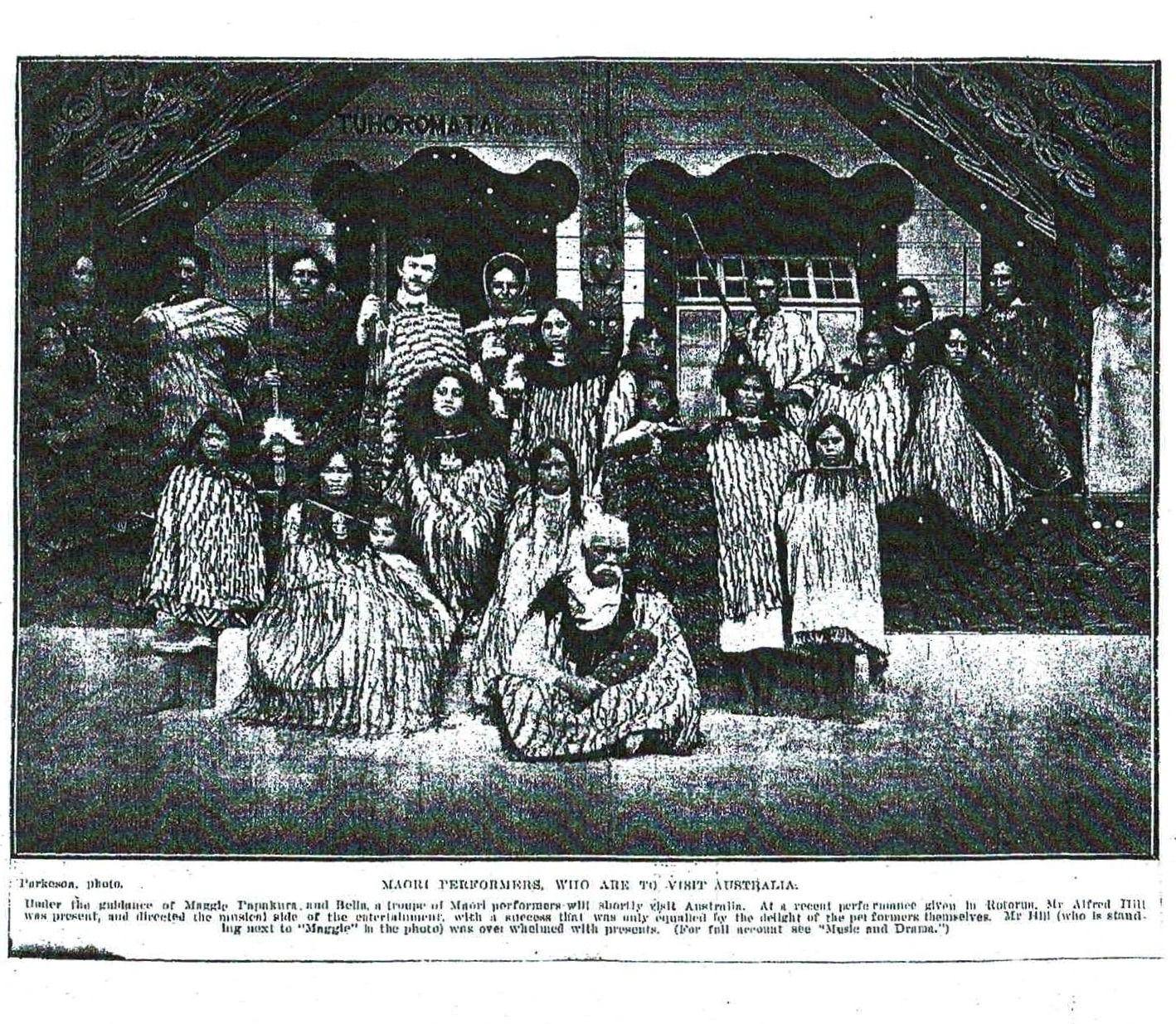 Hill with Māori performers who are to visit Australia (DMC.Y0007)