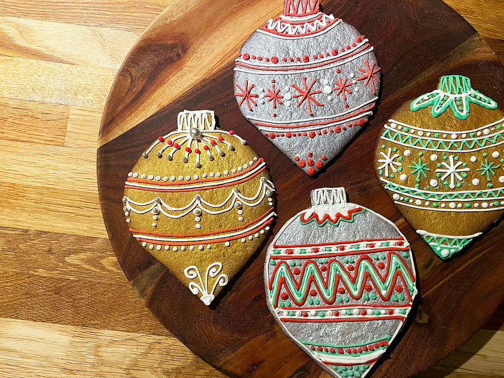 Christmas biscuit decorating