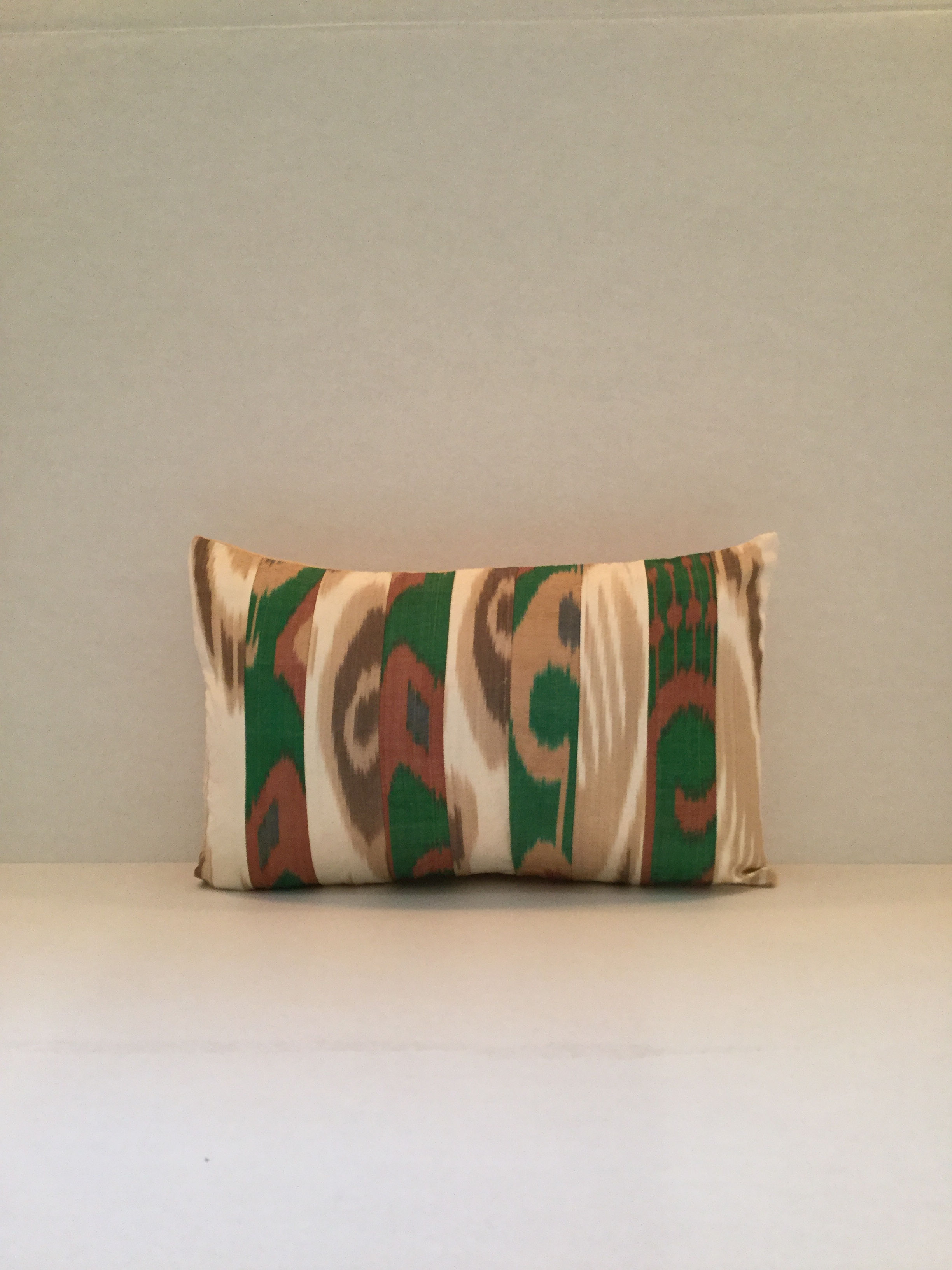 Patchwork Ikat (Light Cocoa/Green)