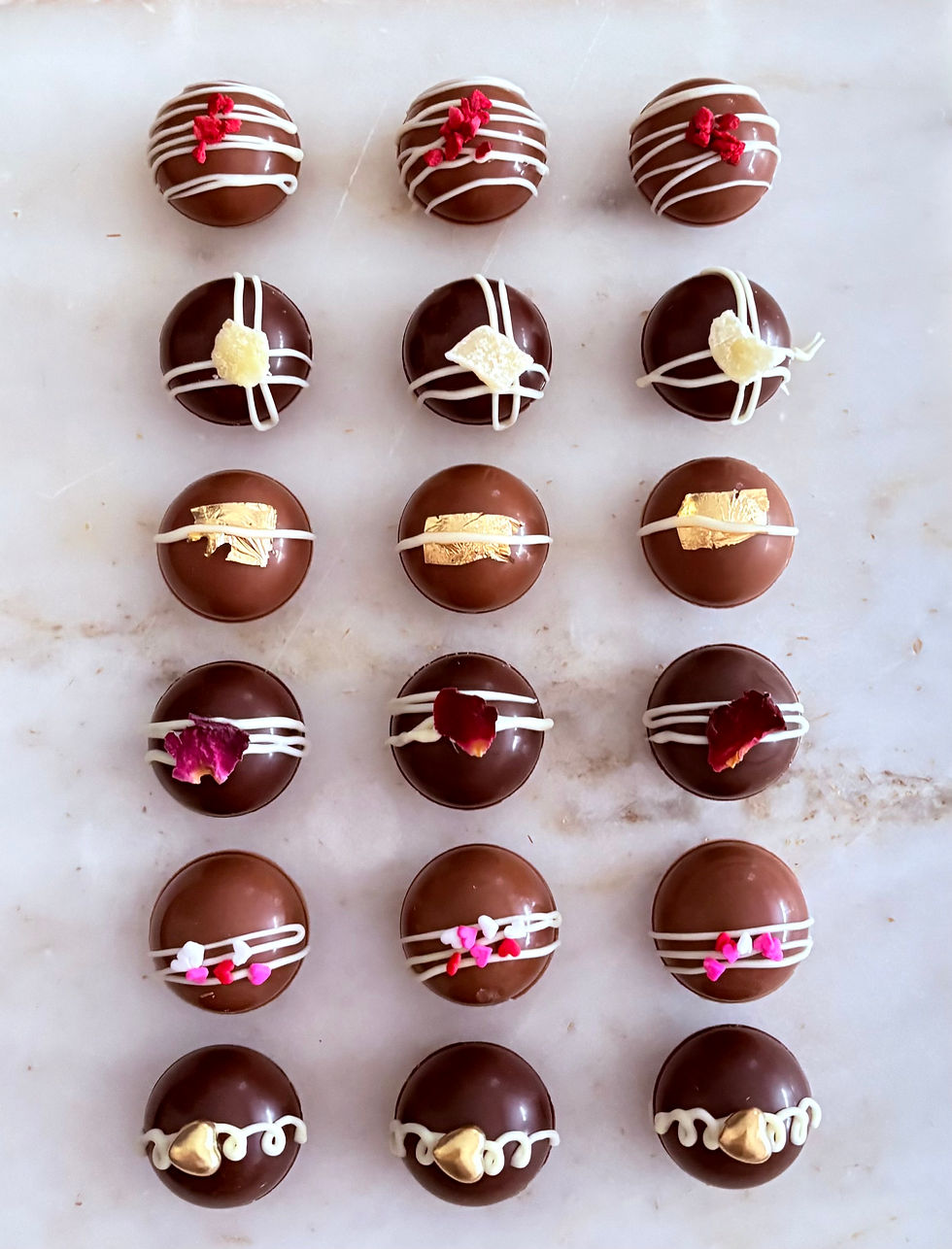 Thumbnail: Valentines Deluxe 18 Chocolate truffle and bark @Home kit