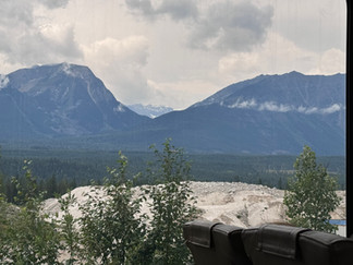 Banff National Park Mountain views as seen from the Rocky Mountaineer Train.