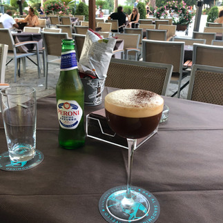Aperitivo beer and espresso martini