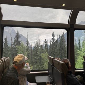Views from inside the Rocky Mountaineer