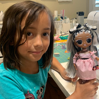 Made a skirt for the doll!