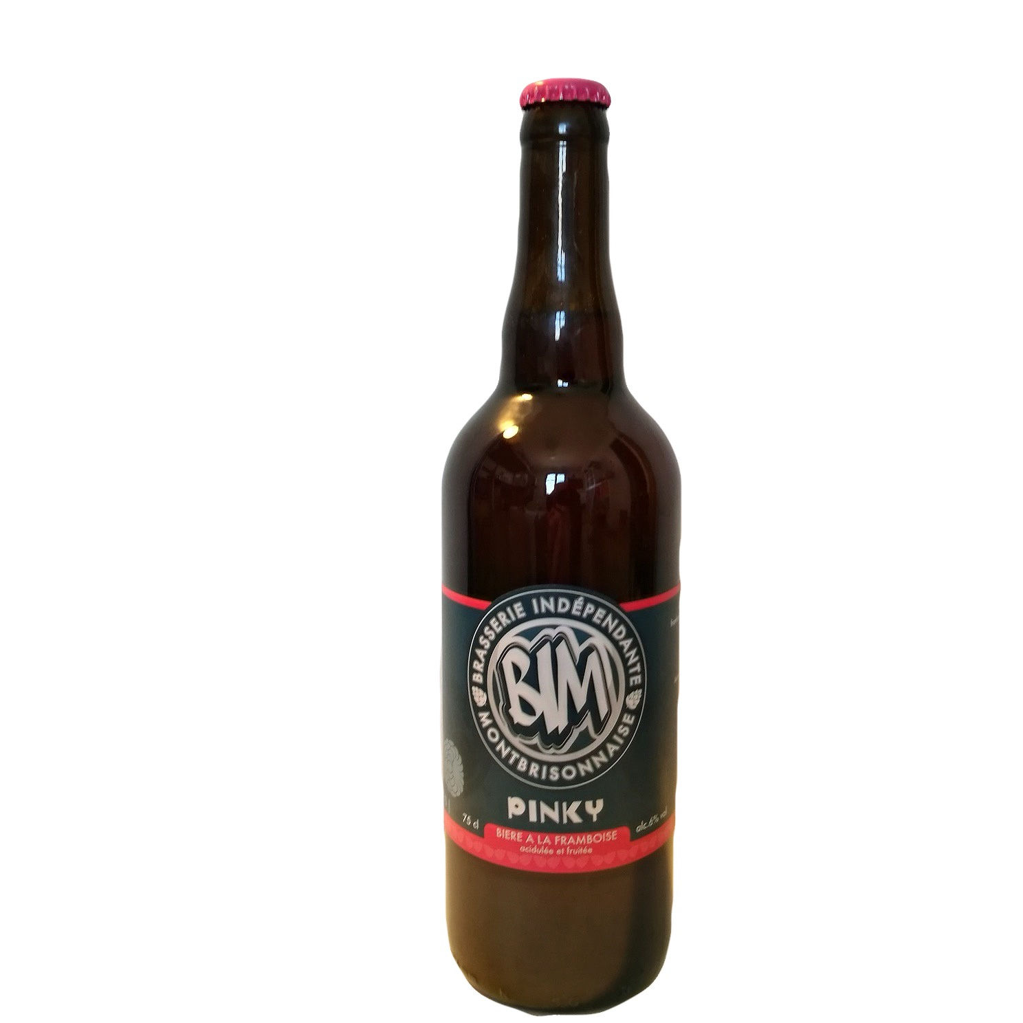 ""Pinky" 75cl bière à la framboise alc: 6%vol