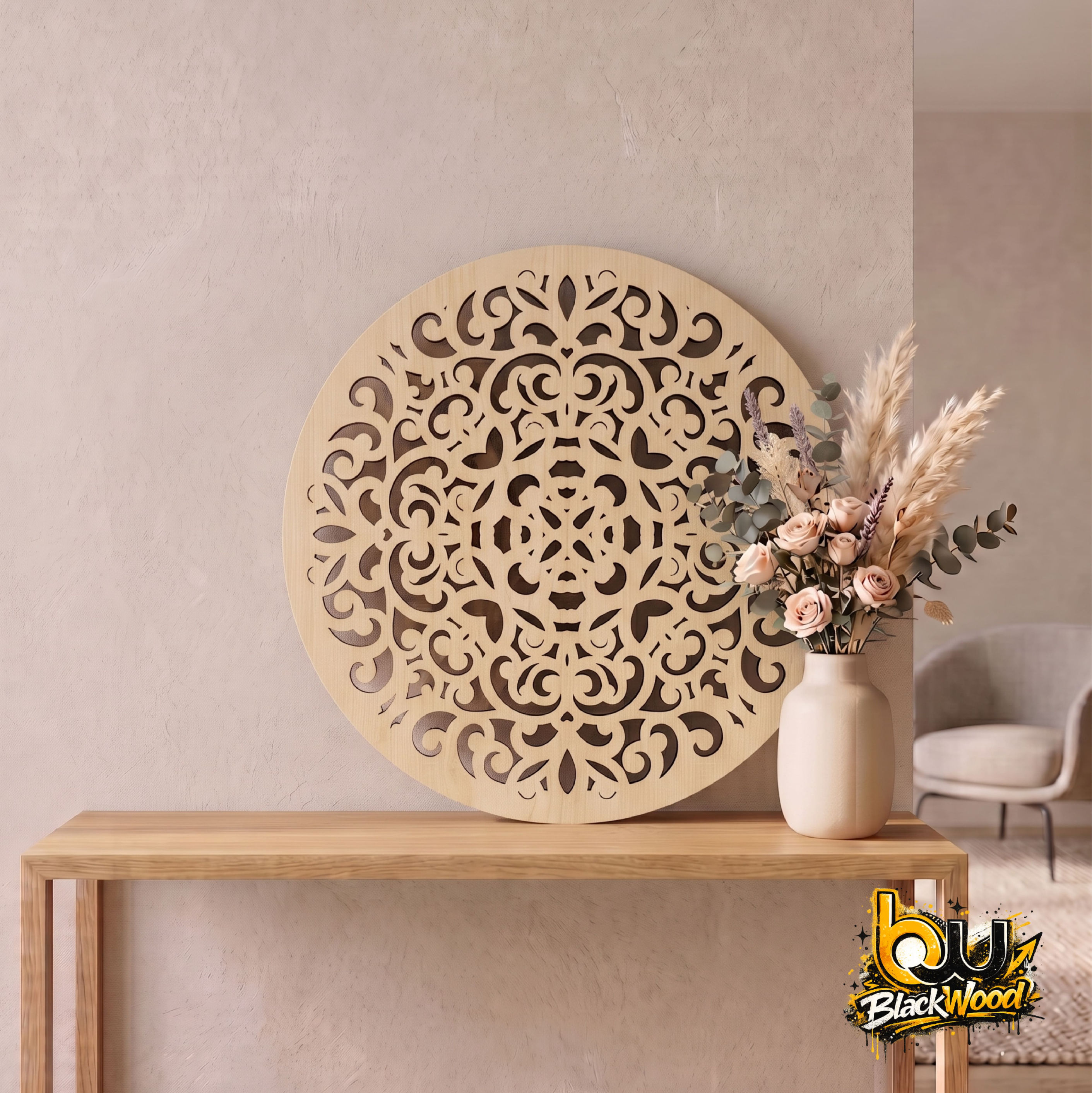 DESENLİ RATTAN TABANLIK - MODEL 12