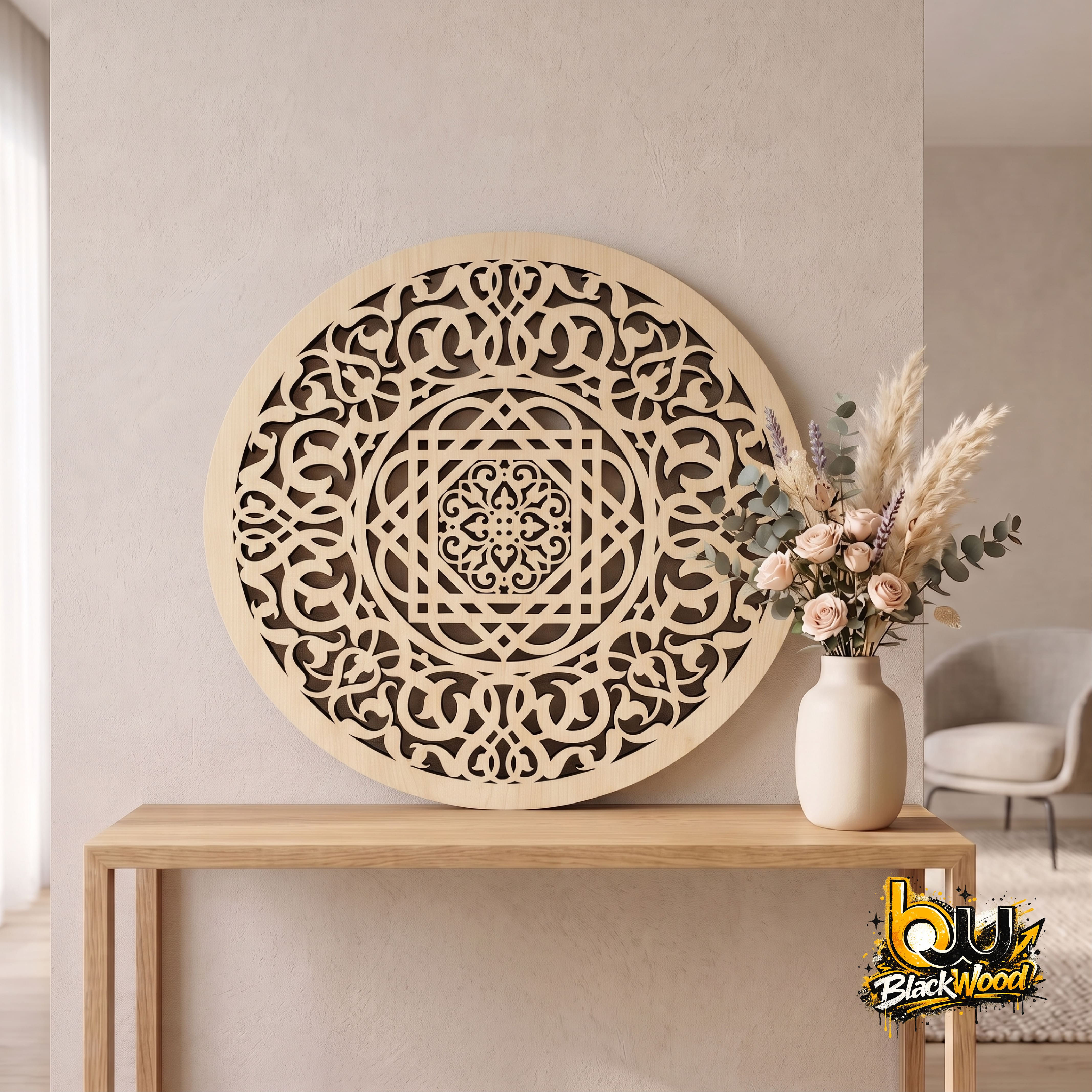 DESENLİ RATTAN TABANLIK - MODEL 3