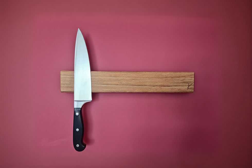 Messerleiste Buche magnetisch mit Messer