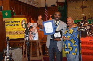 Dr. Chris L. Hickey, Sr. receives Watts Summer Festival's 'Legacy Torchbearer Award'