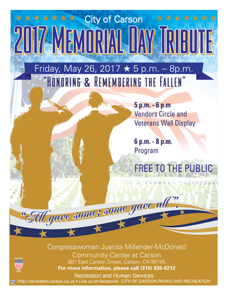 City of Carson: 2017 Memorial Day Tribute