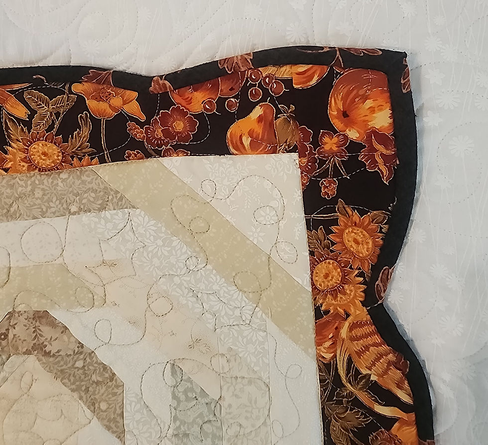 Quilt, binding, edge of quilt, fancy quilt binding
