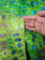 Batik fabrics look the same on both sides of the fabric.