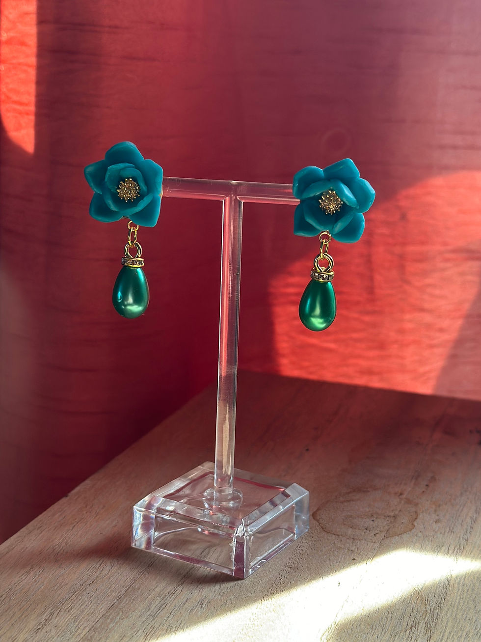 Thumbnail: Flower Polymer Clay Earrings