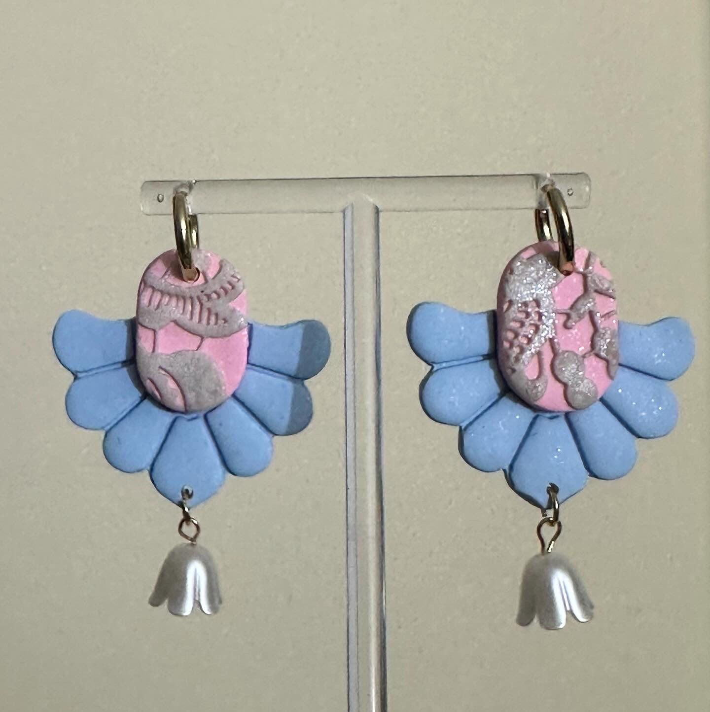 Gold Plated Polymer Clay Earrings