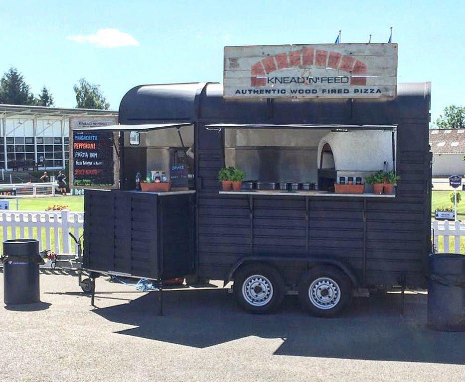 Wood fired mobile catering horsebox. Pizza caterer Leeds, Yorkshire
