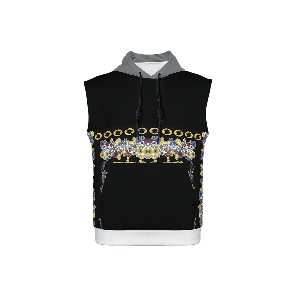 Unisex Regular Fit Sleeveless Pullover Hoodie