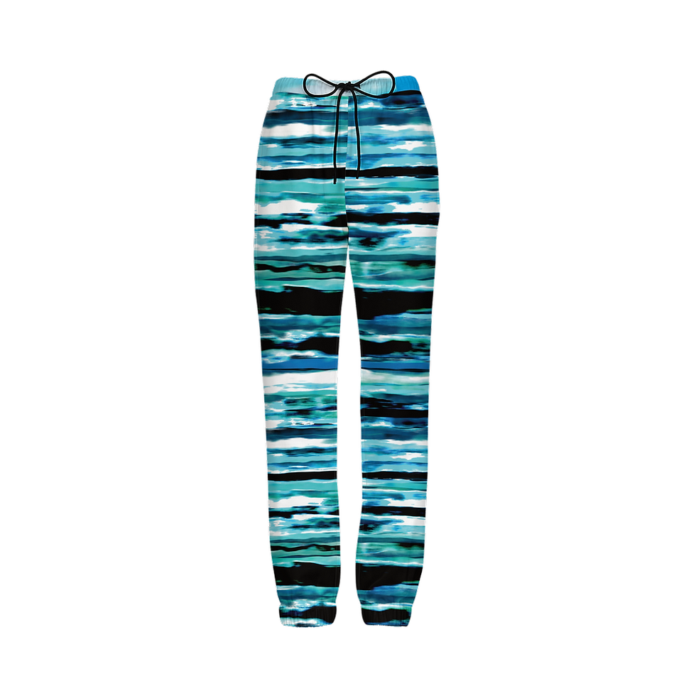 Women's Casual Fit Jogging Pants-Color Stripes Edition